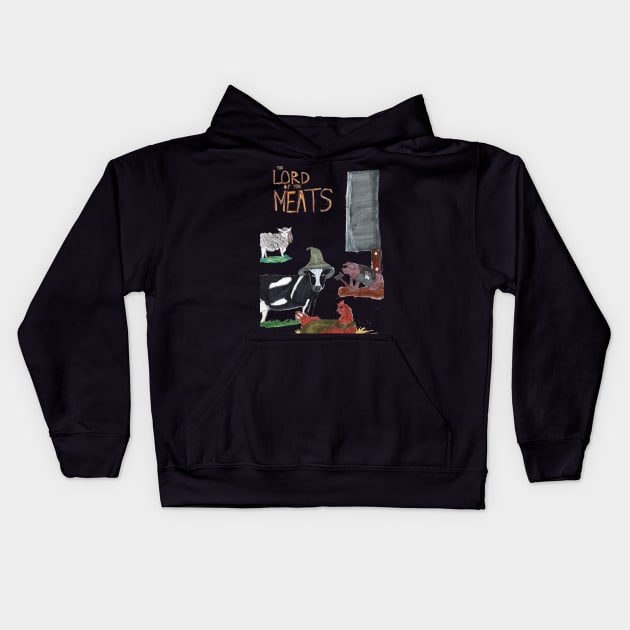 Lord of the Meats Kids Hoodie by Salty Pretzel